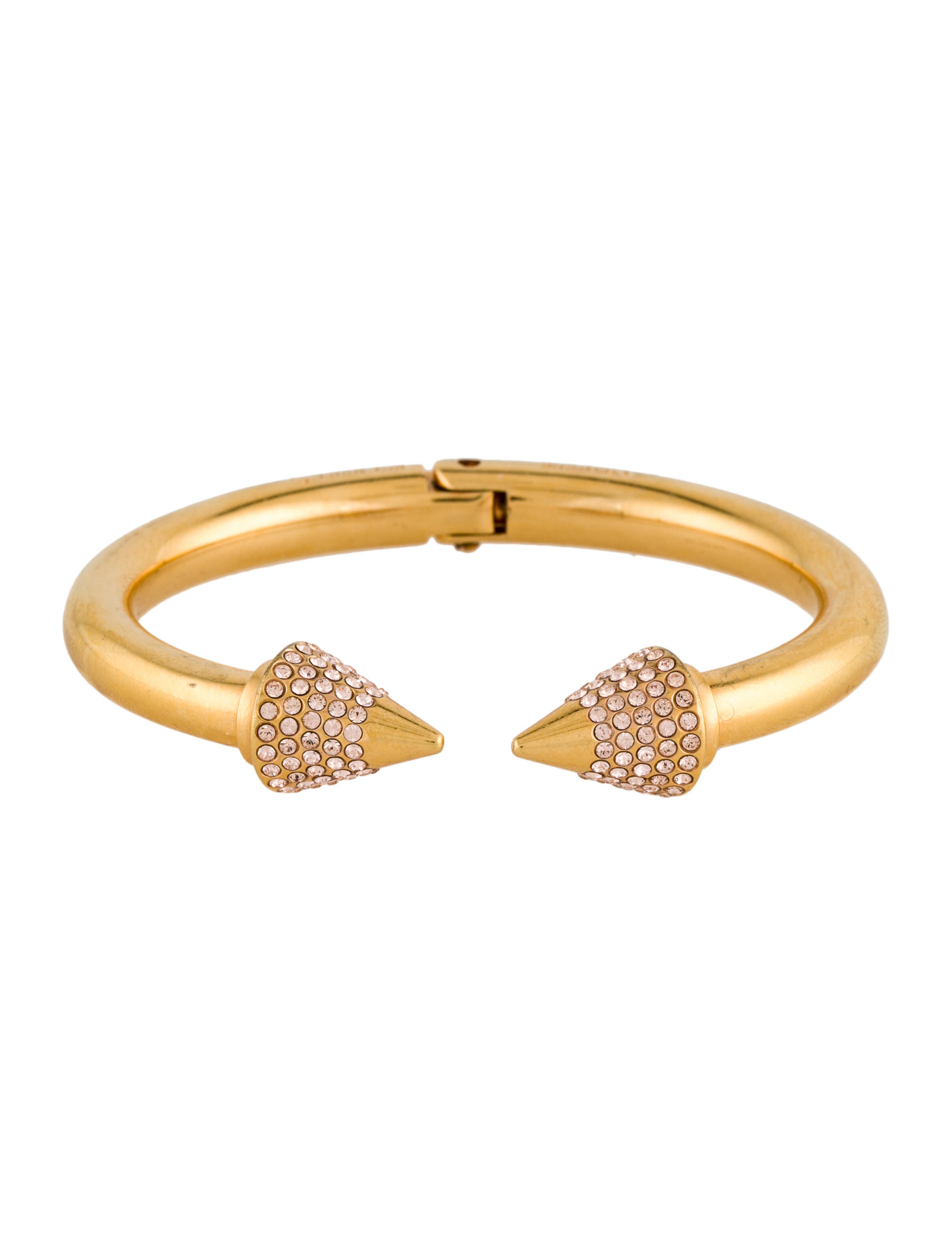 Jennifer Fisher Crystal Embellished Snake Cuff Clear, Brass Cuff