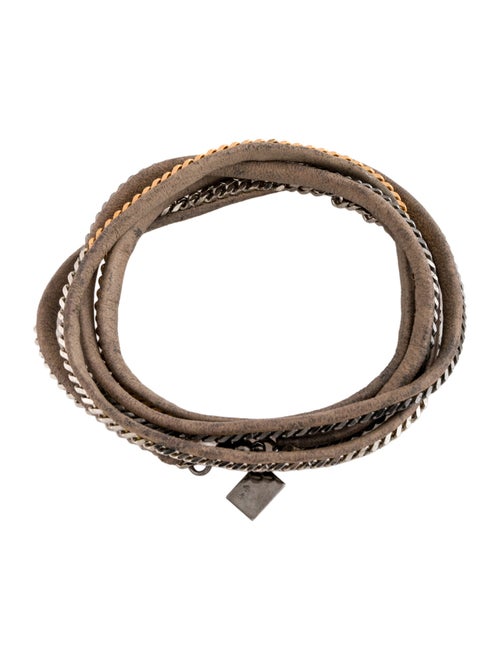 Vita Fede Leather Chain Wrap Bracelet