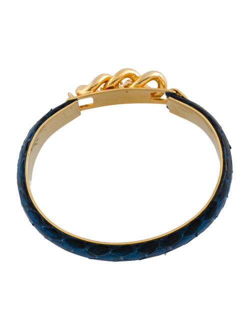 Vita Fede Leather Embossed Buckle Bracelet