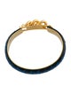 Vita Fede Leather Embossed Buckle Bracelet