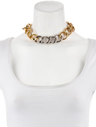 Vita Fede Two-Tone Link Choker Necklace