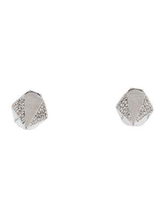 Vita Fede Crystal Pave Titan Stud Earrings