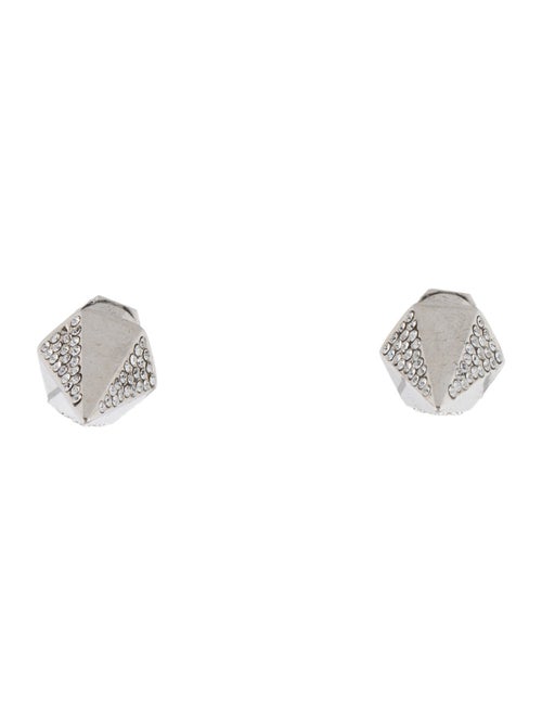 Vita Fede Crystal Pave Titan Stud Earrings