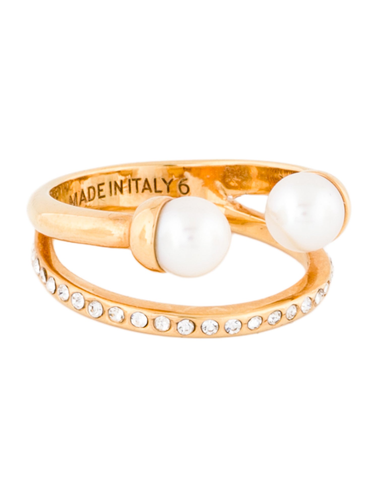 Vita Fede Pearl & Crystal Band Ring