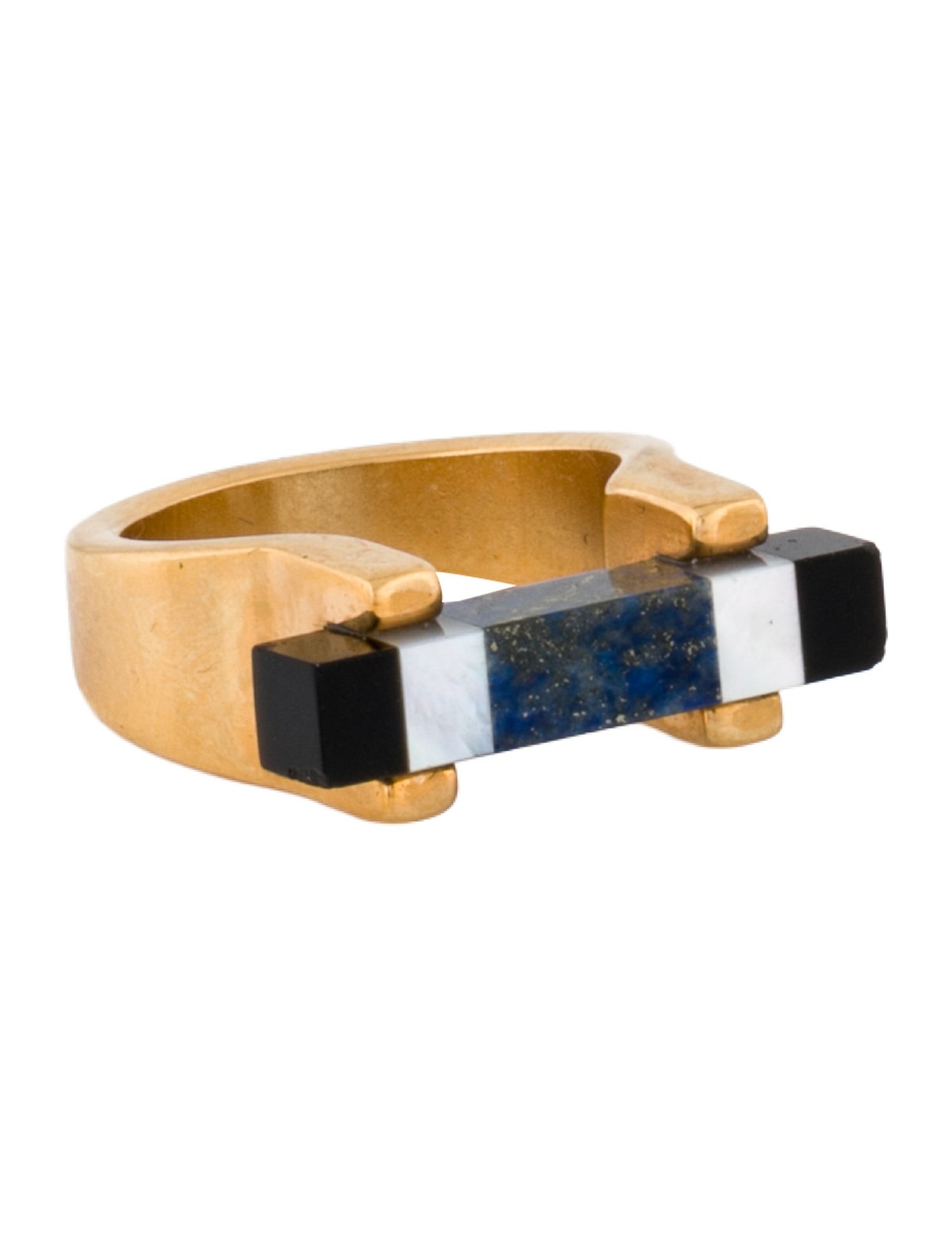 Vita Fede Mother Of Pearl & Black Stone Cocktail Ring