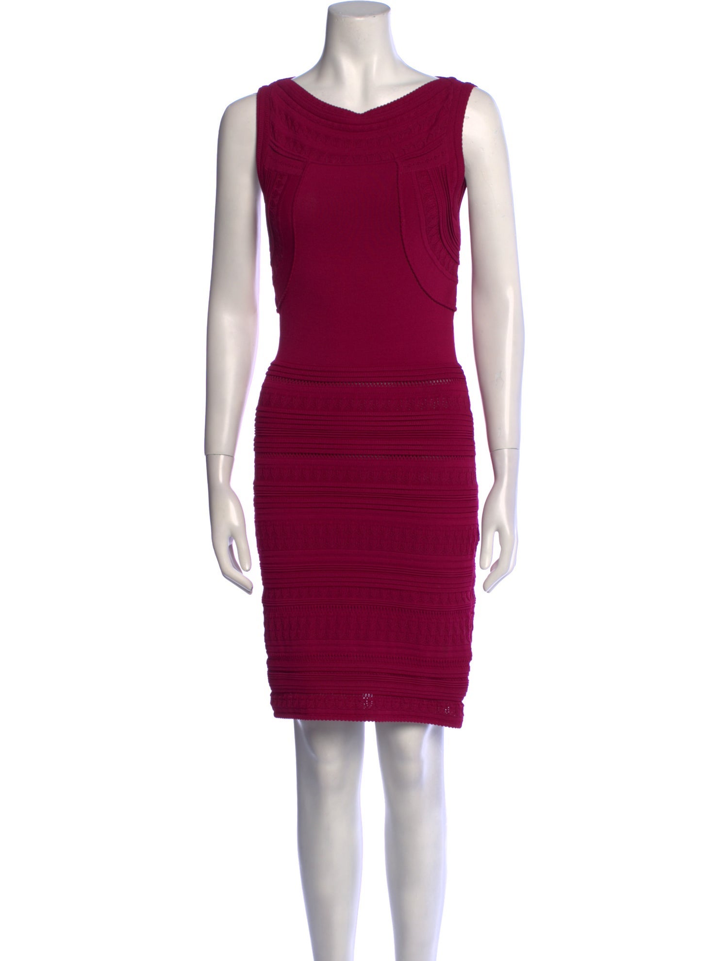 Marchesa Voyage Bateau Neckline Mini Dress