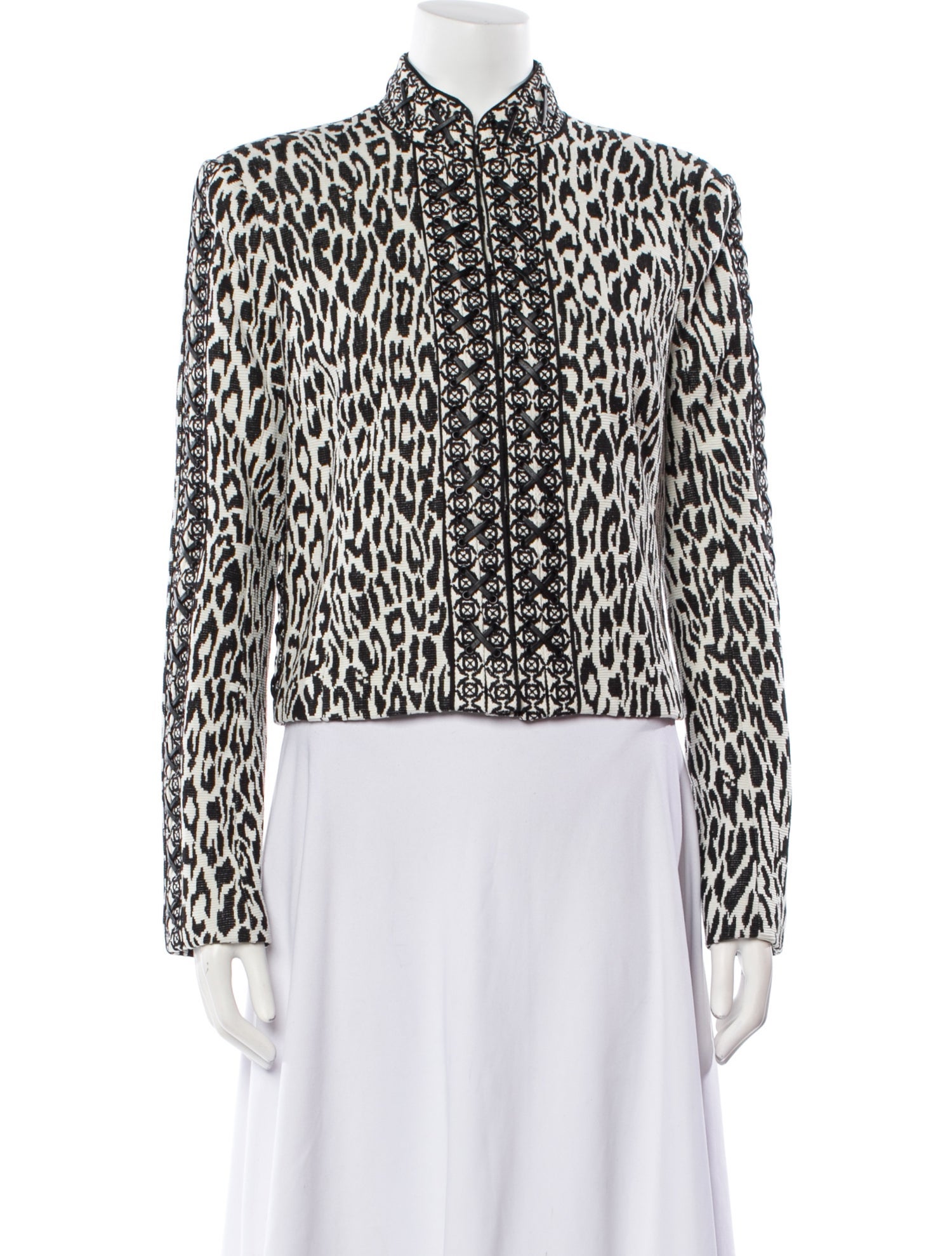 Marchesa Voyage Silk Printed Evening Jacket