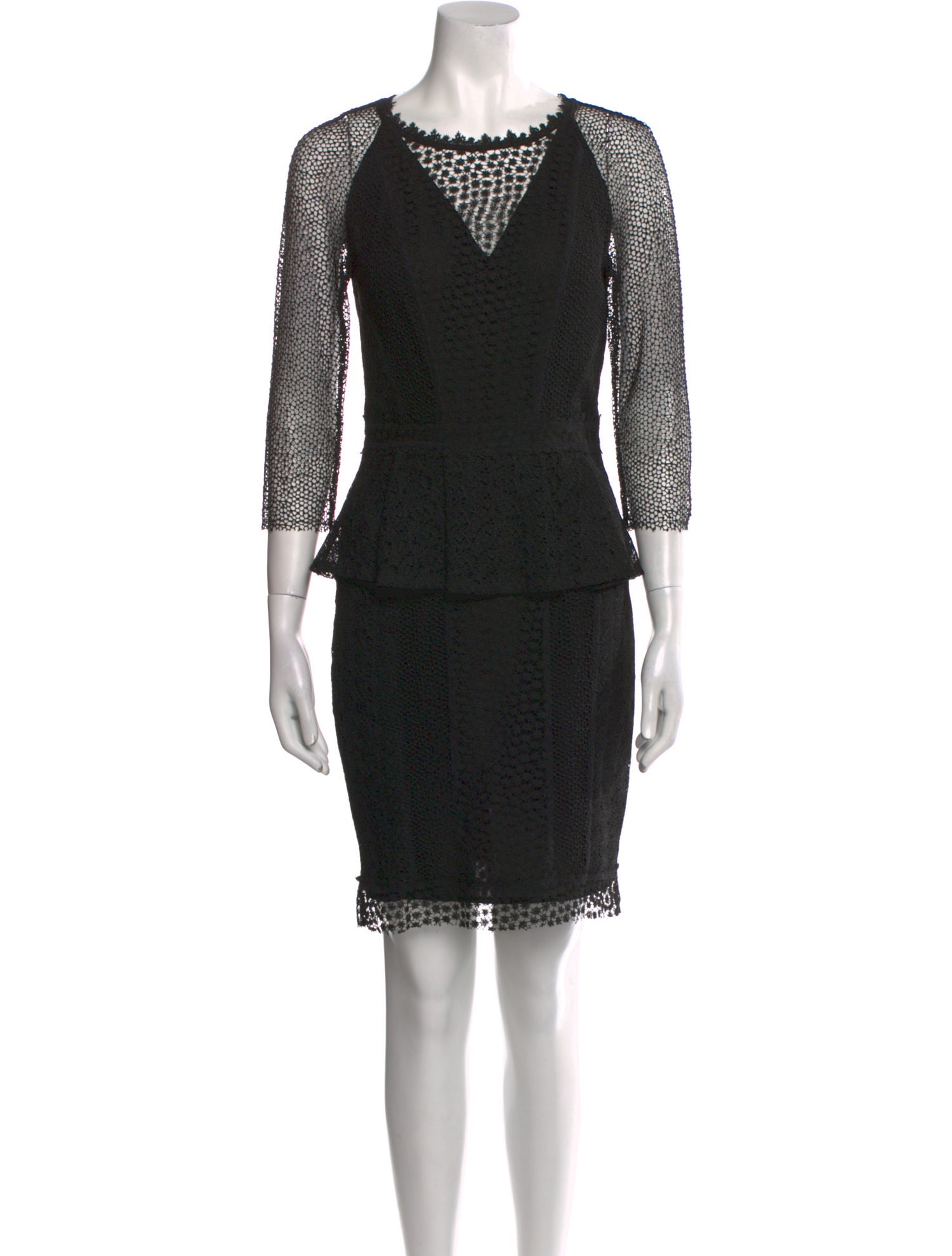 Marchesa Voyage V-Neck Knee-Length Dress