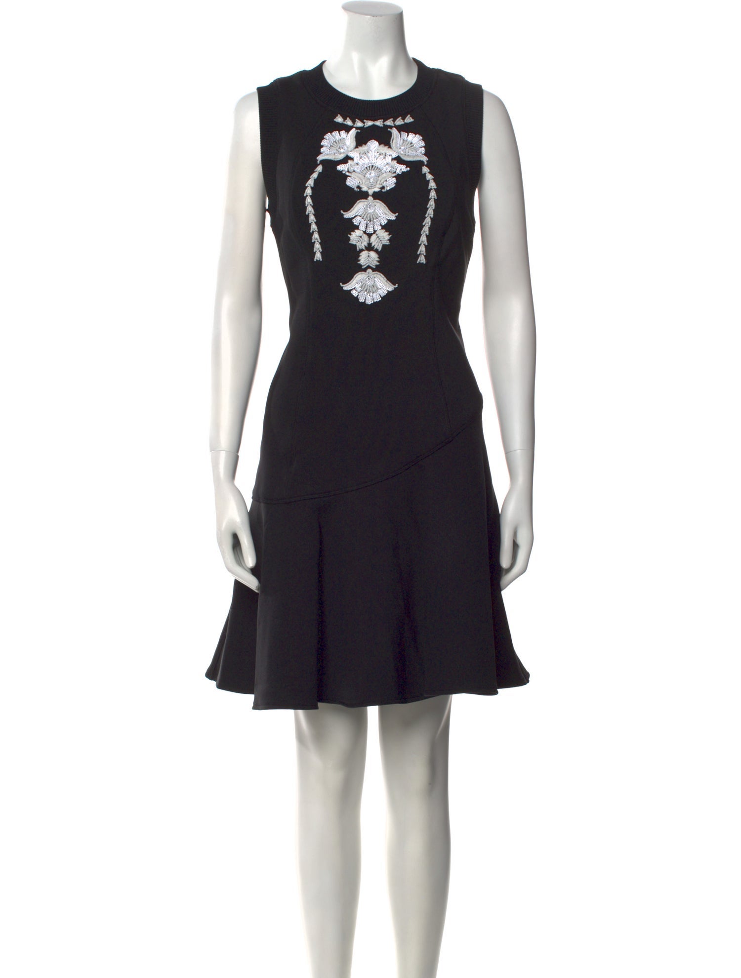 Marchesa Voyage Crew Neck Mini Dress