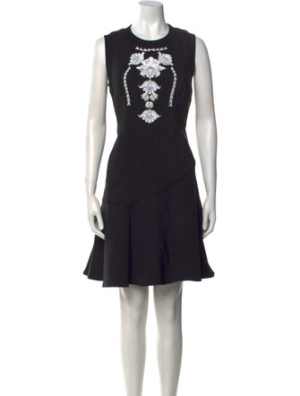 Marchesa Voyage Crew Neck Mini Dress