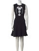 Marchesa Voyage Crew Neck Mini Dress