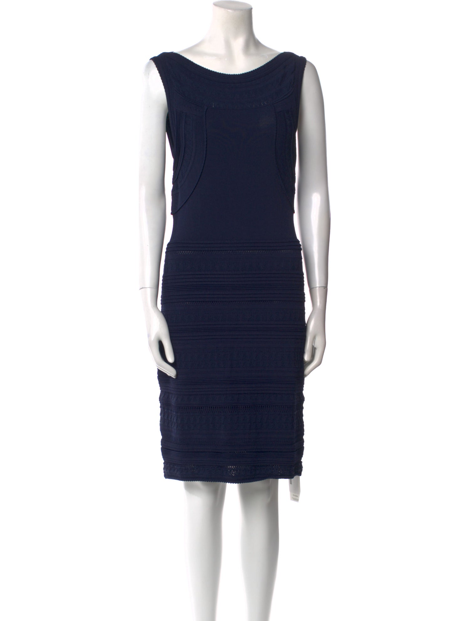 Marchesa Voyage Bateau Neckline Mini Dress