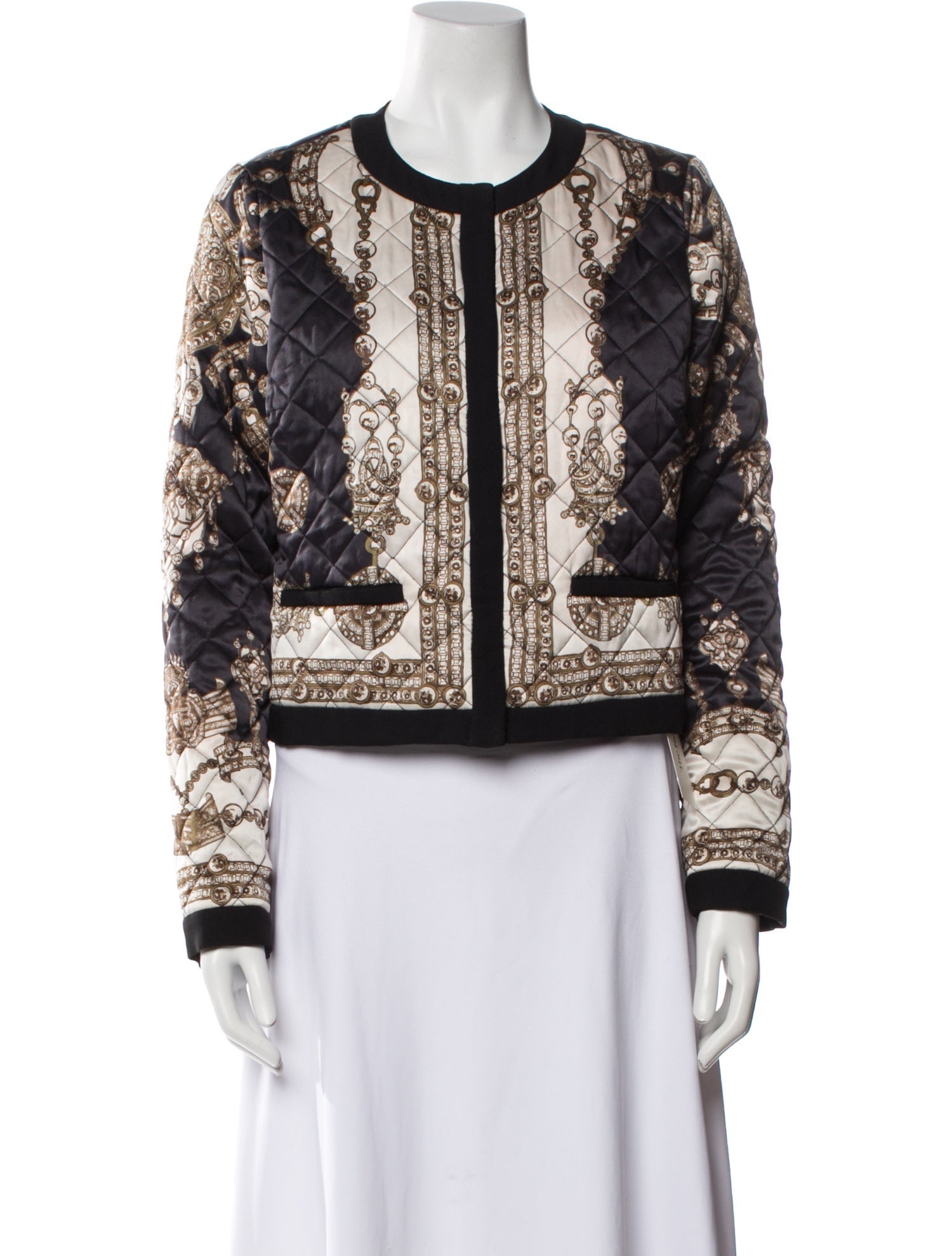 Marchesa Voyage Silk Printed Jacket