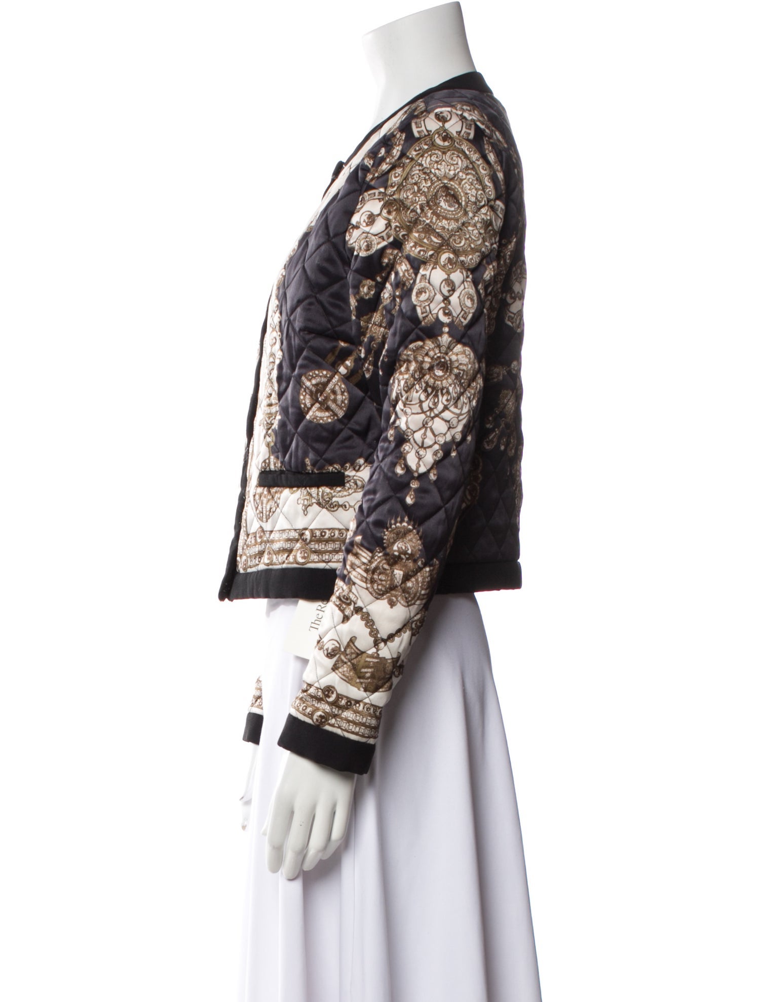 Marchesa Voyage Silk Printed Jacket