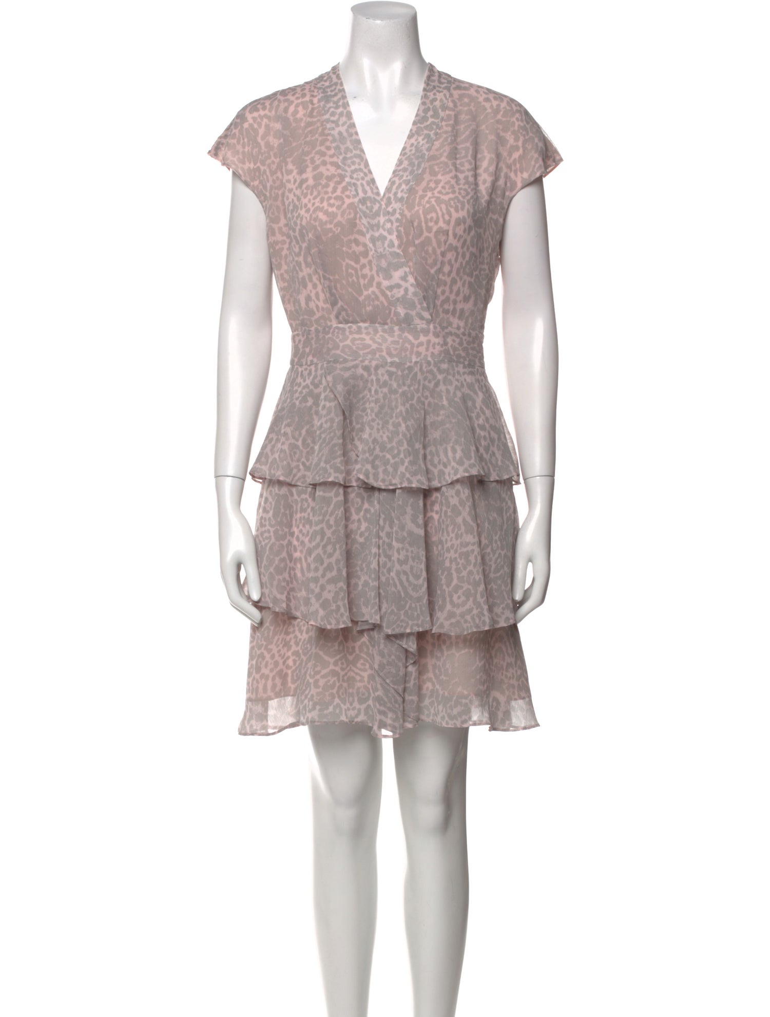 Marchesa Voyage Animal Print Knee-Length Dress