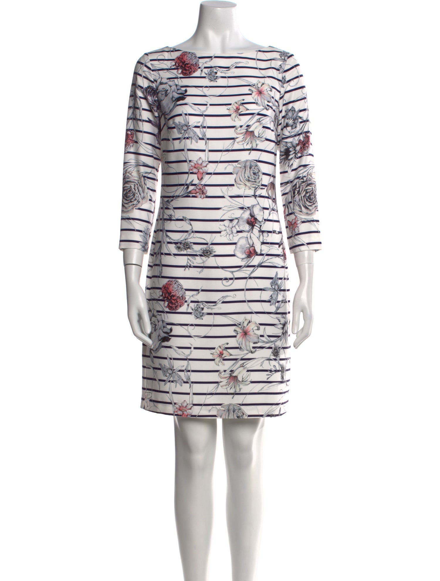 Marchesa Voyage Striped Mini Dress