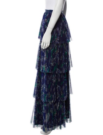 Marchesa Voyage Floral Print Long Skirt