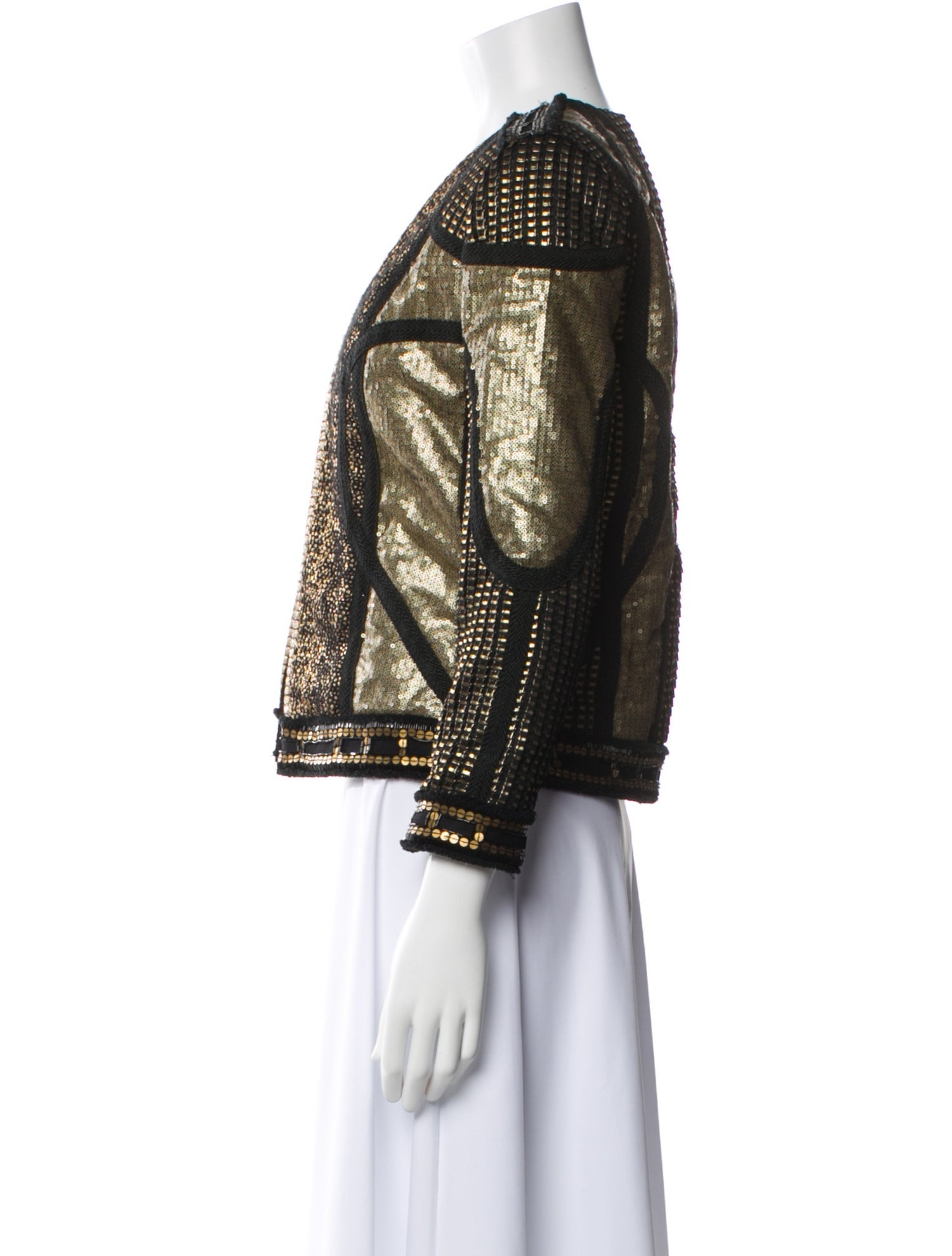 Marchesa Voyage Tweed Pattern Jacket