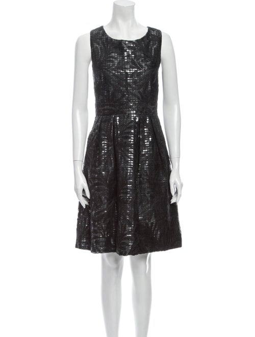 Vivienne Tam Silk Knee-Length Dress Black