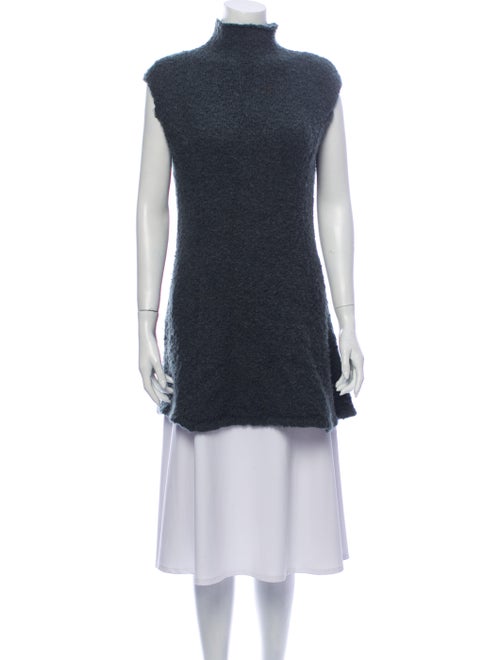 Vivienne Tam Mock Neck Sweater Green