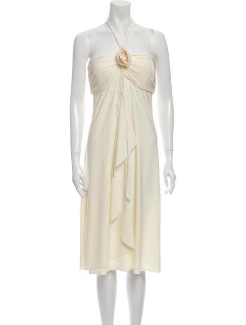 Vivienne Tam Halterneck Mini Dress White