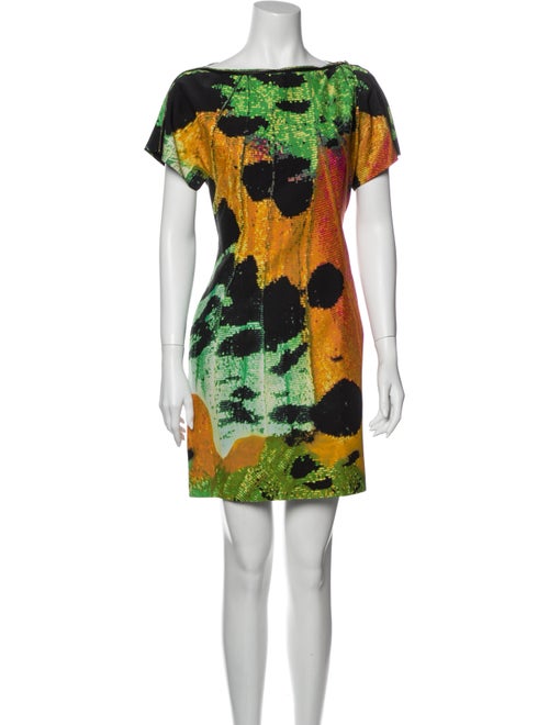 Vivienne Tam Silk Mini Dress Orange