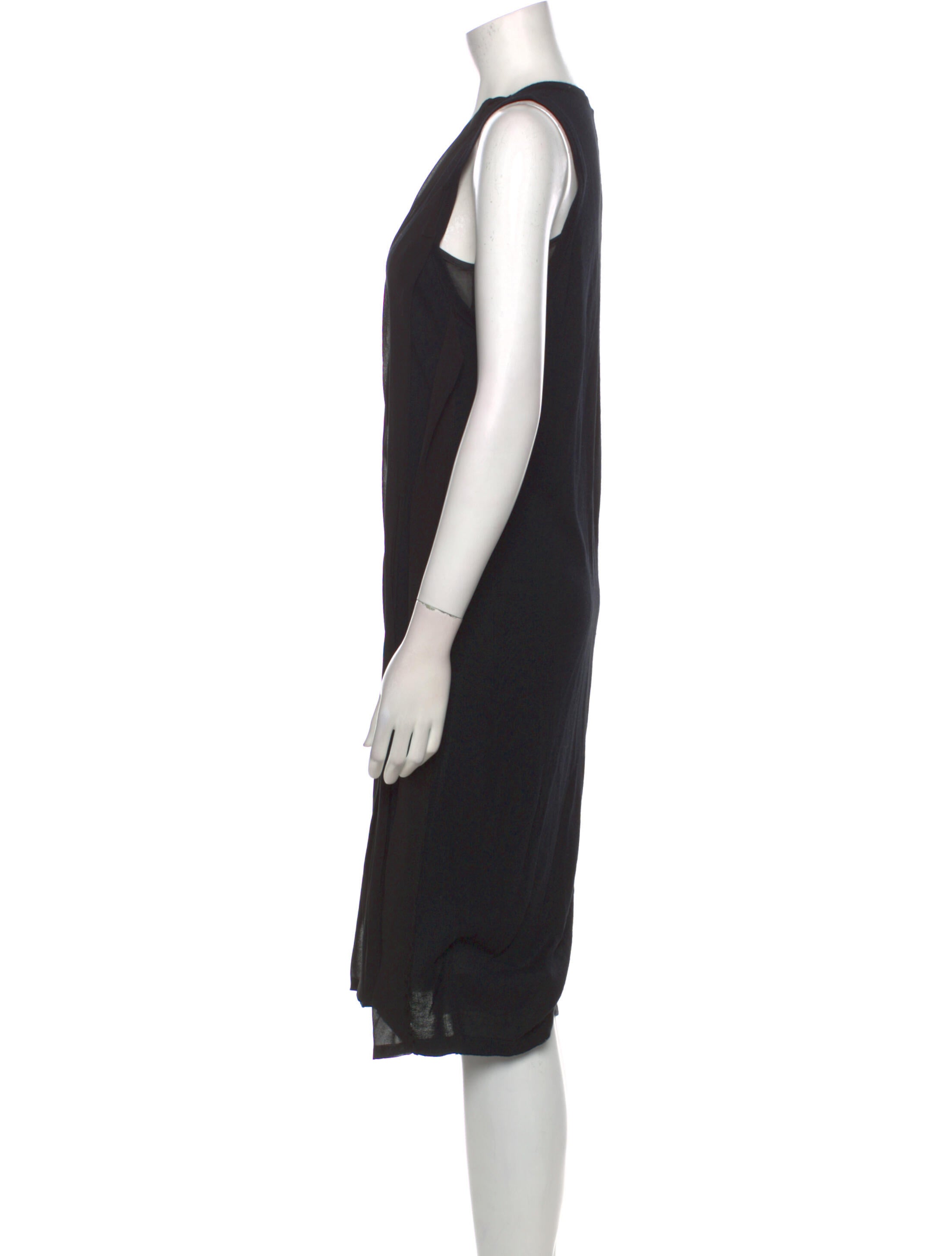 Vivienne Tam Square Neckline Knee-Length Dress