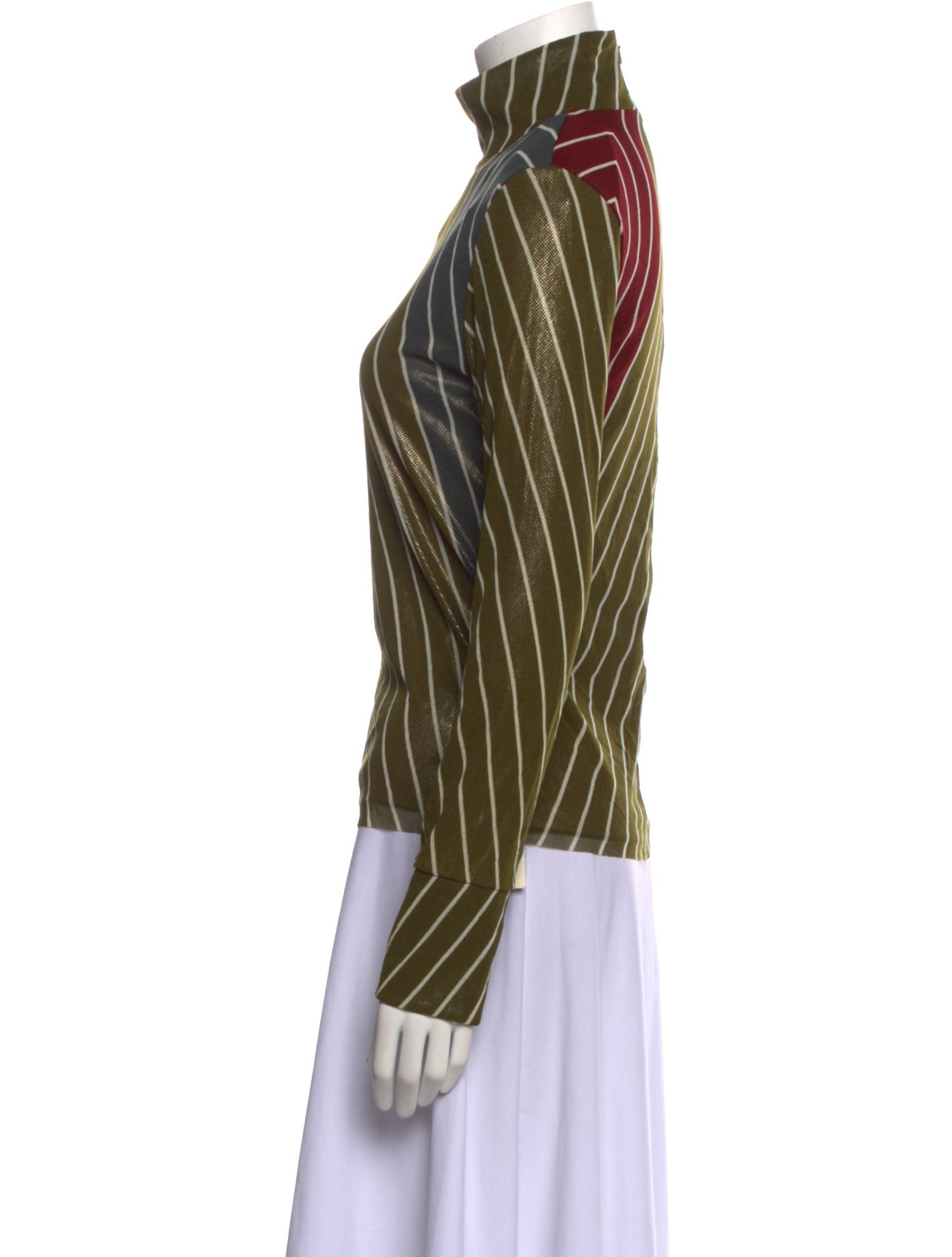 Vivienne Tam Striped Turtleneck Top w/ Tags