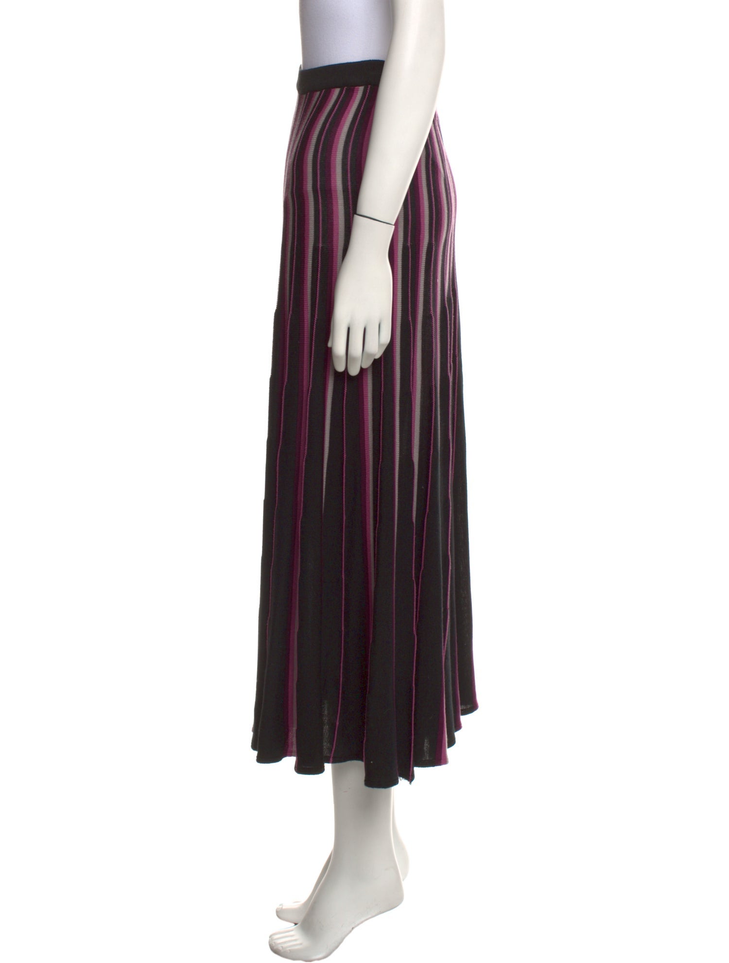 Vivienne Tam Silk Midi Length Skirt