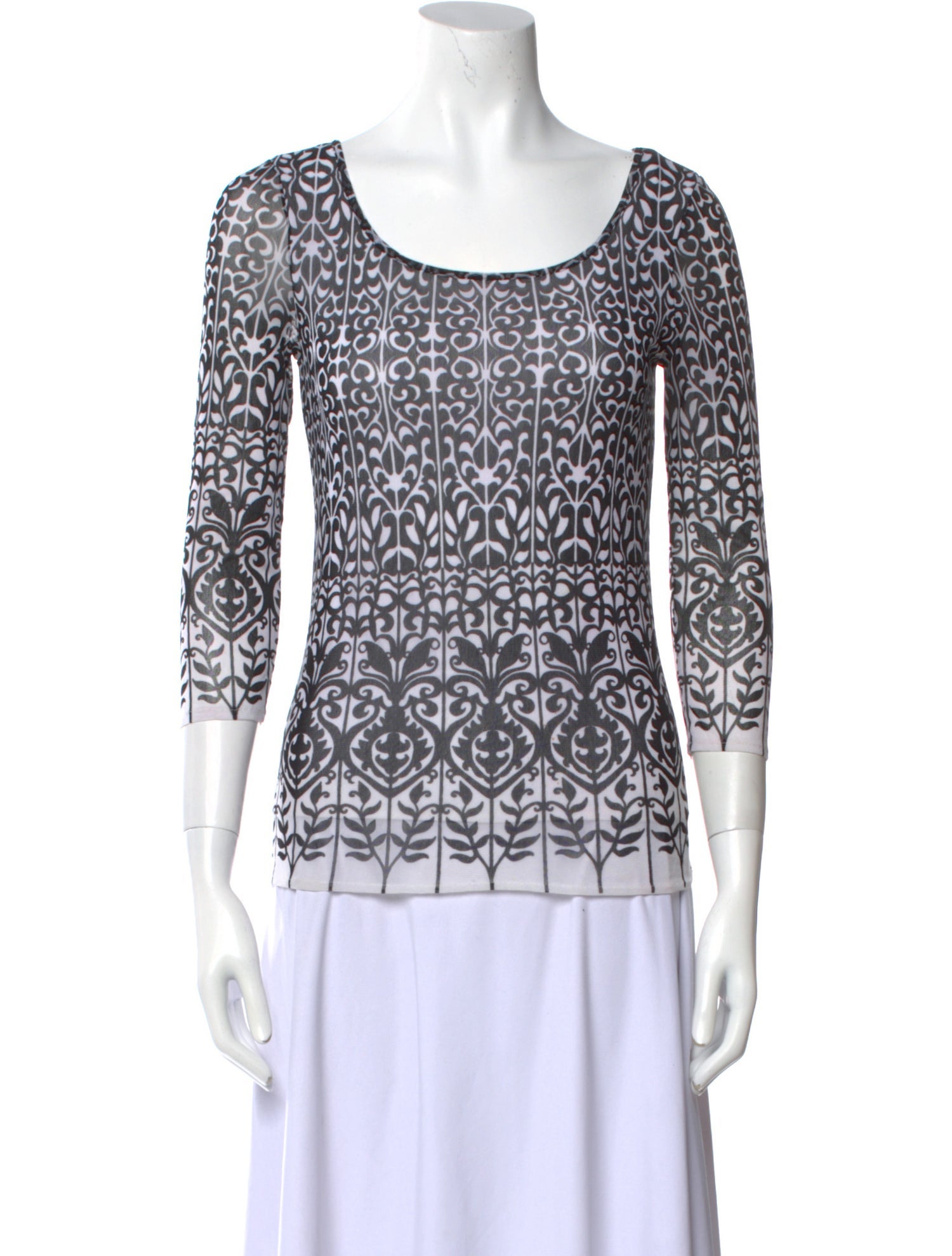 Vivienne Tam Nylon Printed Top