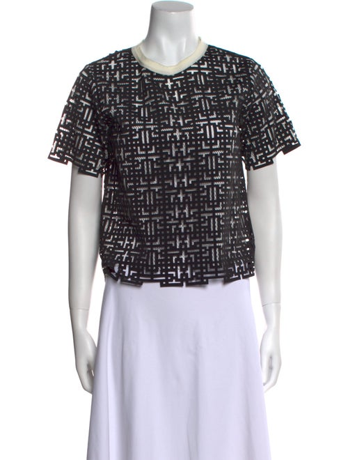 Vivienne Tam Nylon Patterned Crop Top