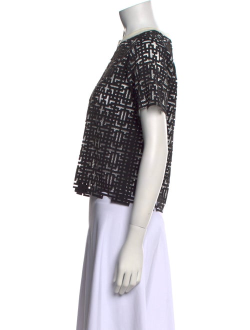 Vivienne Tam Nylon Patterned Crop Top