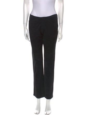 Vivienne Tam Leather Straight Leg Pants