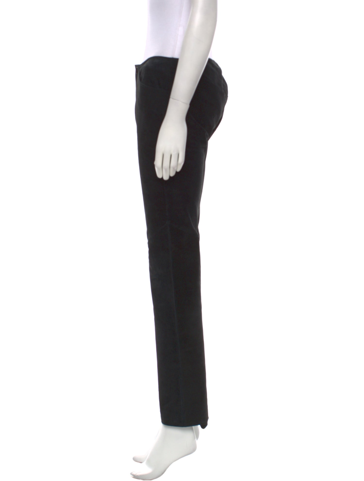 Vivienne Tam Leather Straight Leg Pants