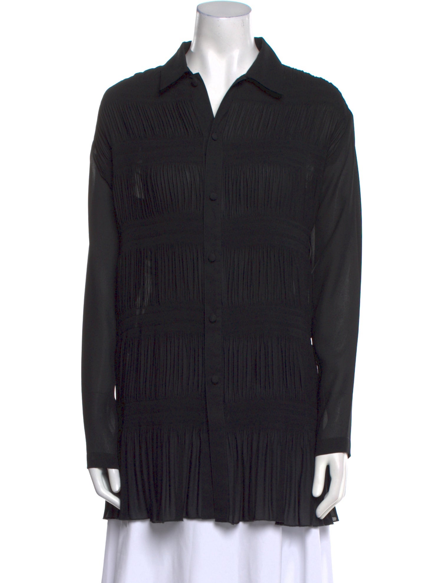 Vivienne Tam Long Sleeve Button-Up Top