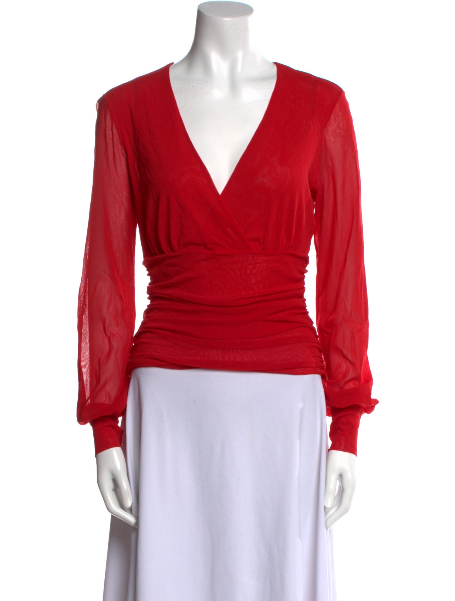 Vivienne Tam Nylon V-Neck Top