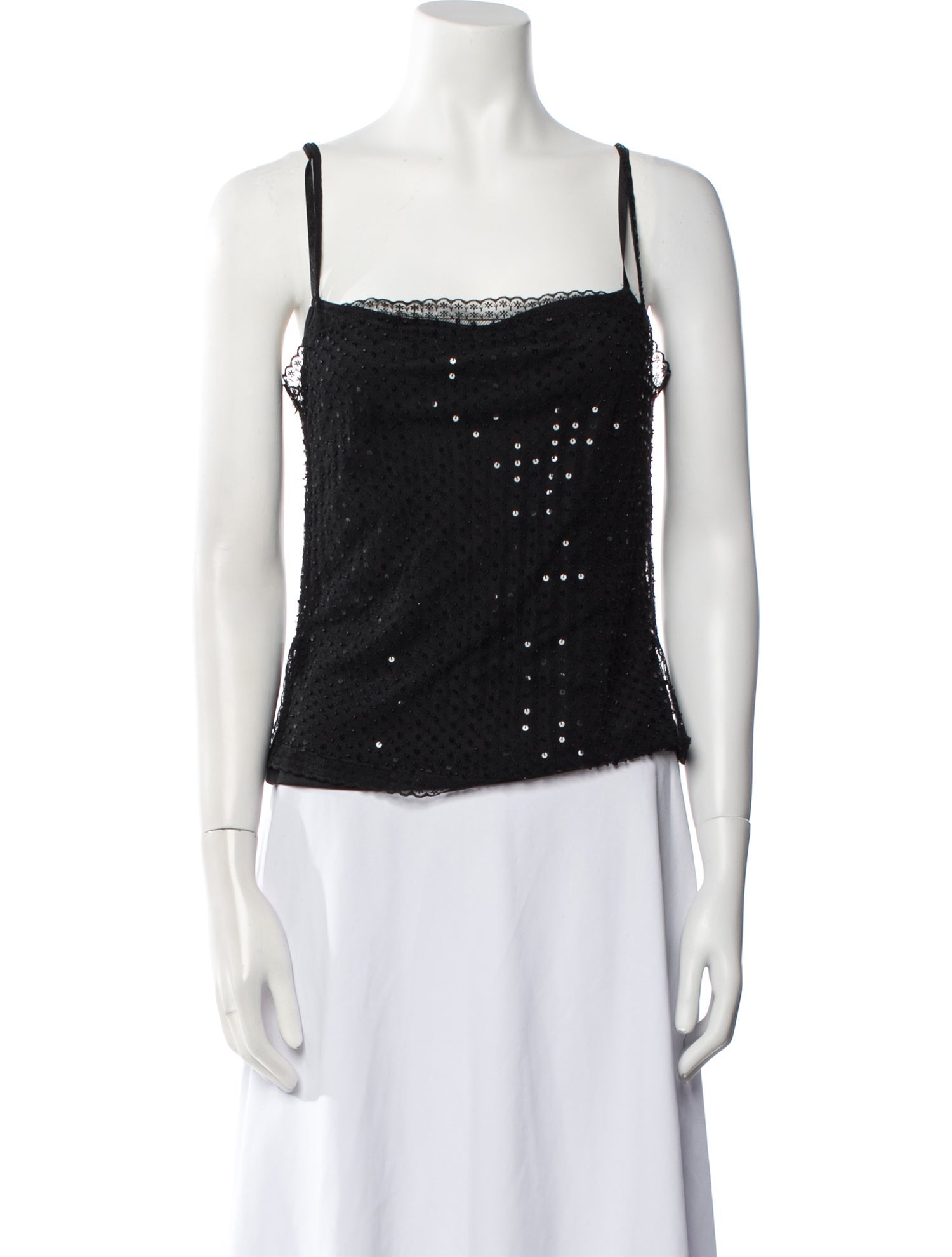 Vivienne Tam Square Neckline Sleeveless Top