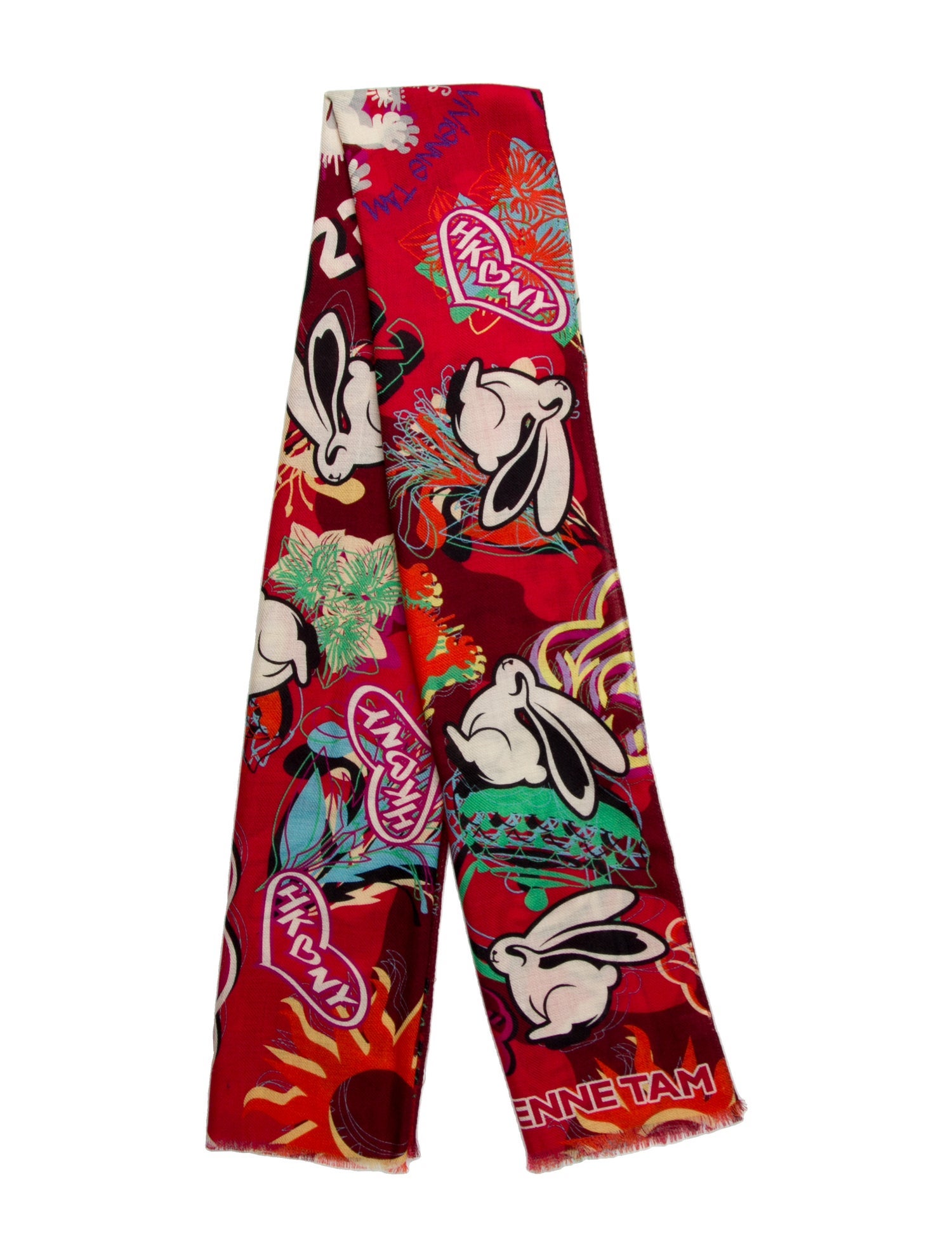 Vivienne Tam Acrylic Paisley Print Scarf