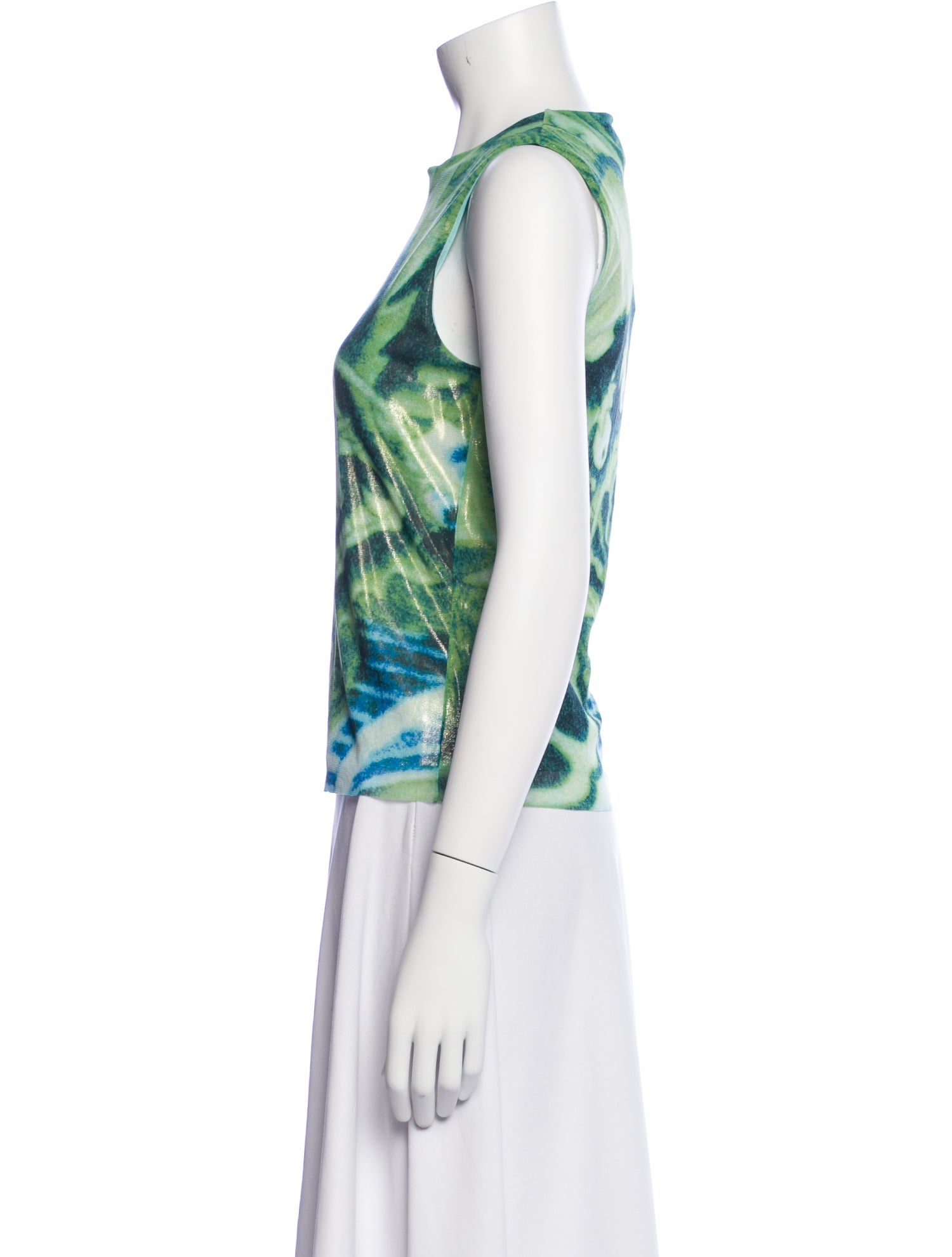 Vivienne Tam Printed Crew Neck Top