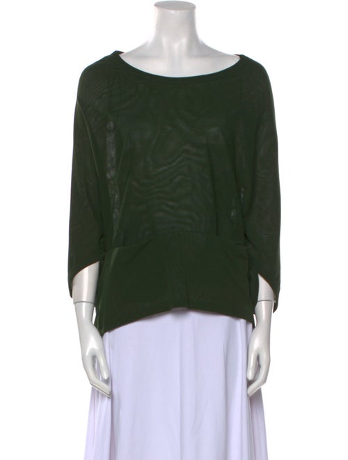 Vivienne Tam Bateau Neckline Three-Quarter Sleeve Top