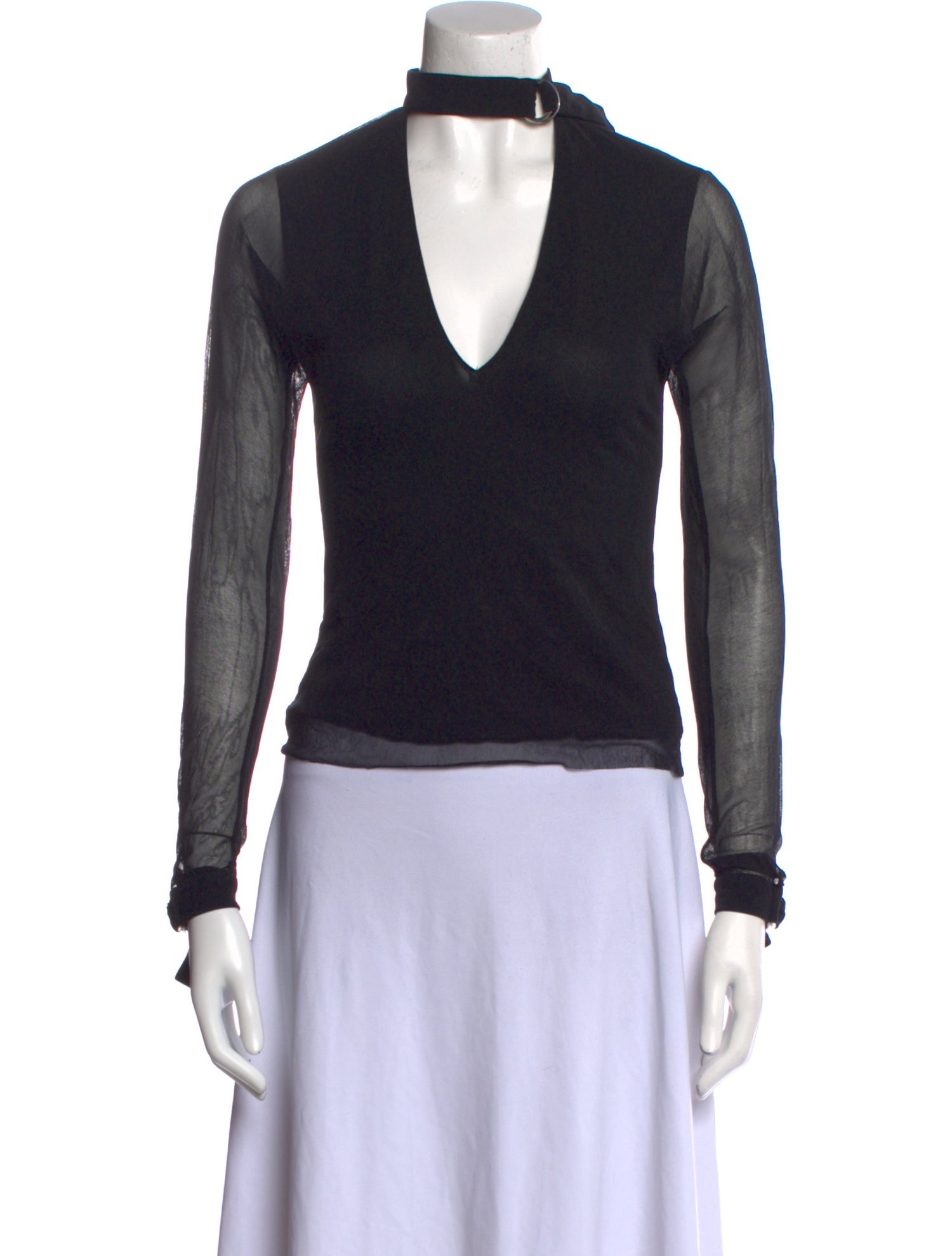 Vivienne Tam Vintage V-Neck Top