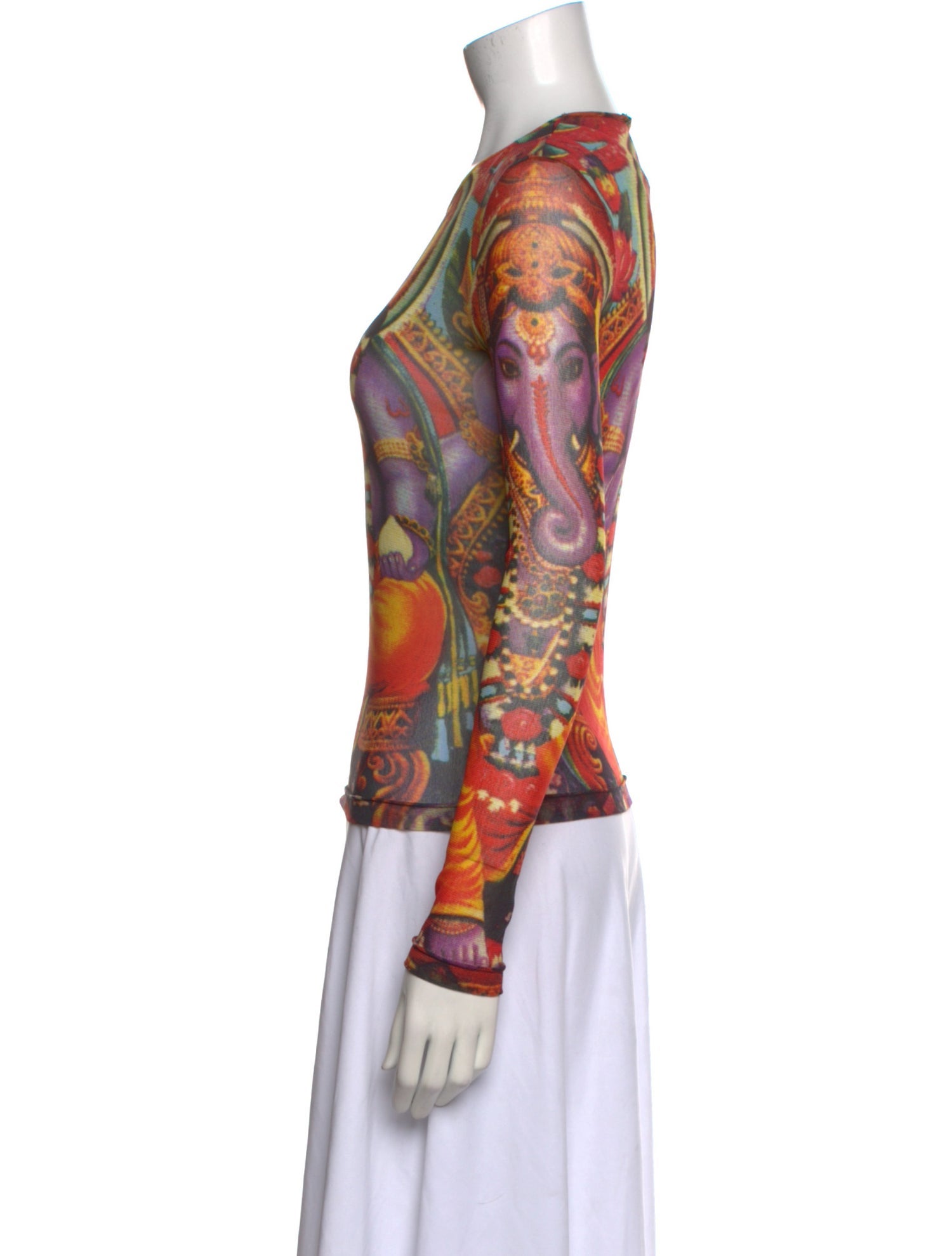 Vivienne Tam Nylon Printed Top