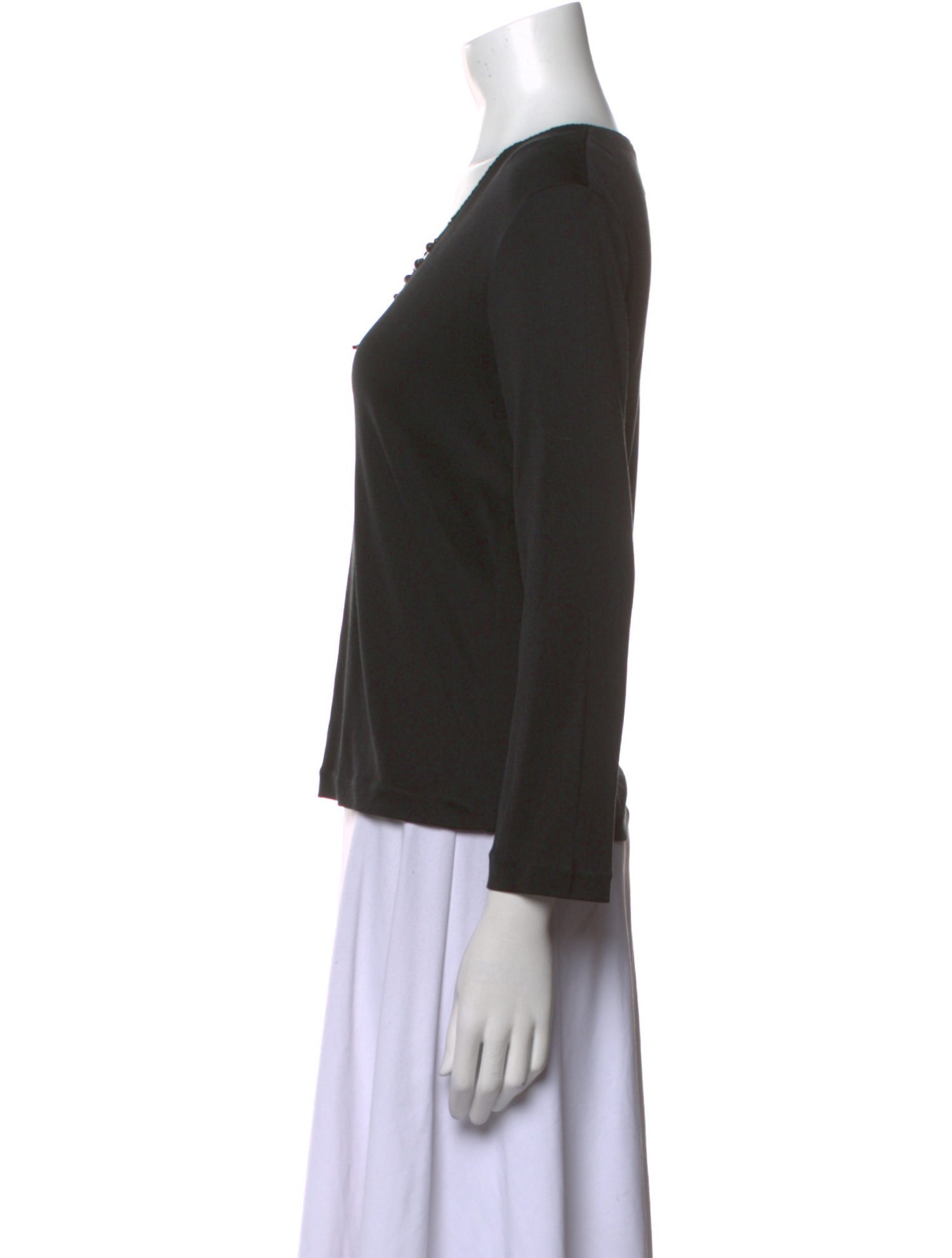 Vivienne Tam Silk Scoop Neck T-Shirt