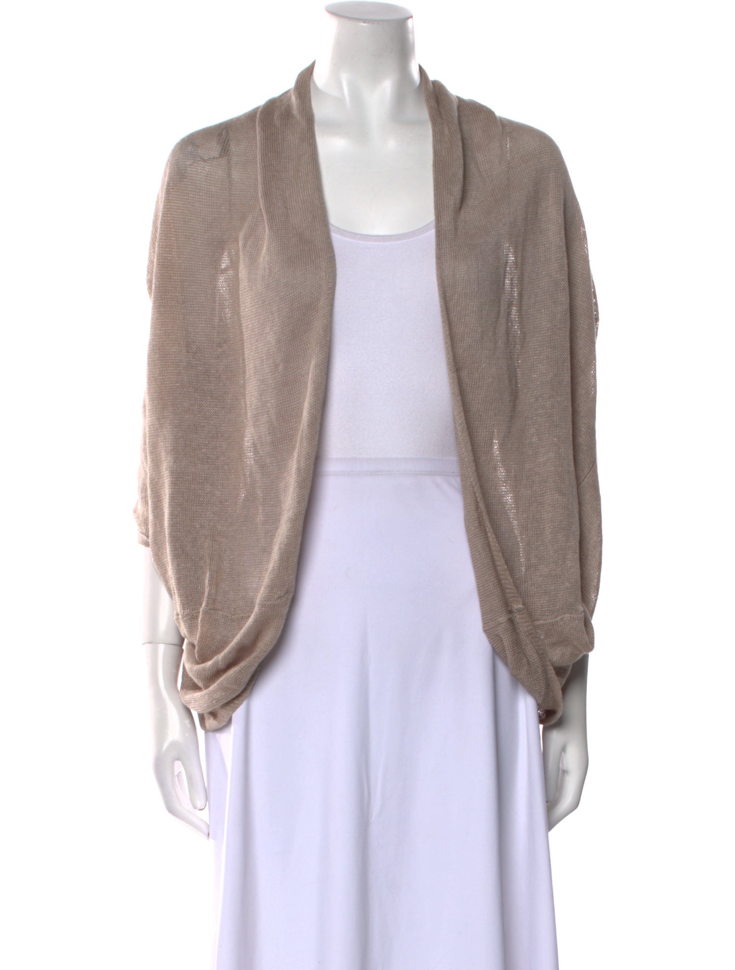 Vivienne Tam Linen Open Front Sweater