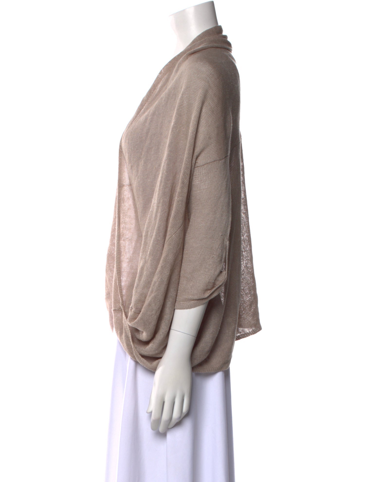 Vivienne Tam Linen Open Front Sweater