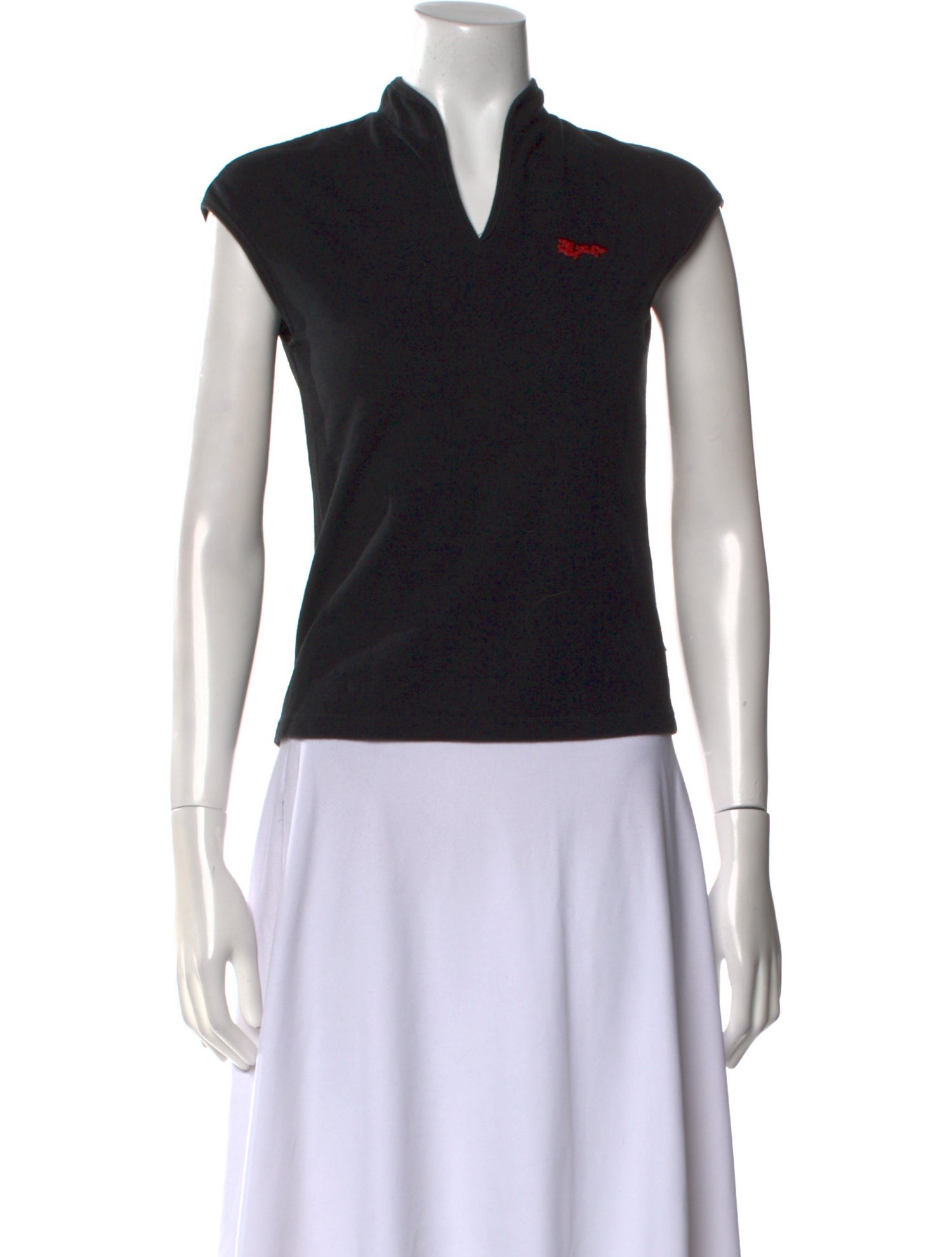 Vivienne Tam V-Neck Short Sleeve Top