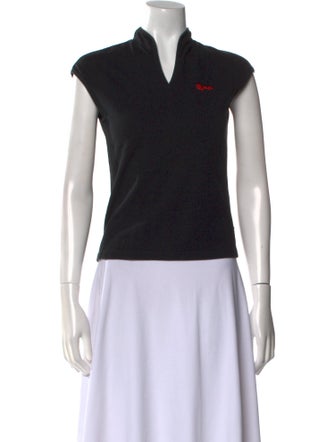 Vivienne Tam V-Neck Short Sleeve Top