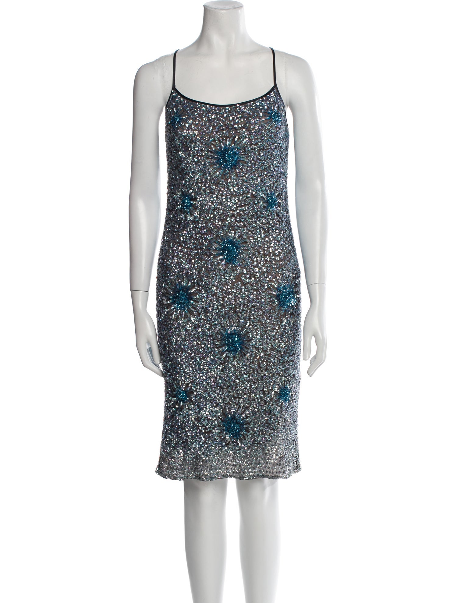 Vivienne Tam Scoop Neck Knee-Length Dress