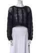 Vivienne Tam Kid Mohair Bateau Neckline Crop Top