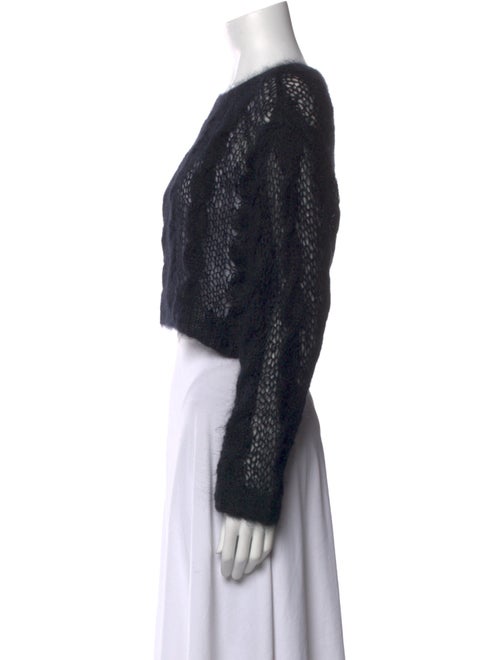 Vivienne Tam Kid Mohair Bateau Neckline Crop Top